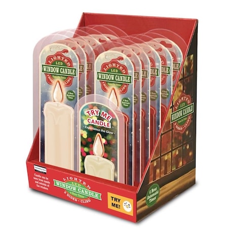 Gerson Gerson LED White Window Candle Cling Candle 7.5 in. 2620030